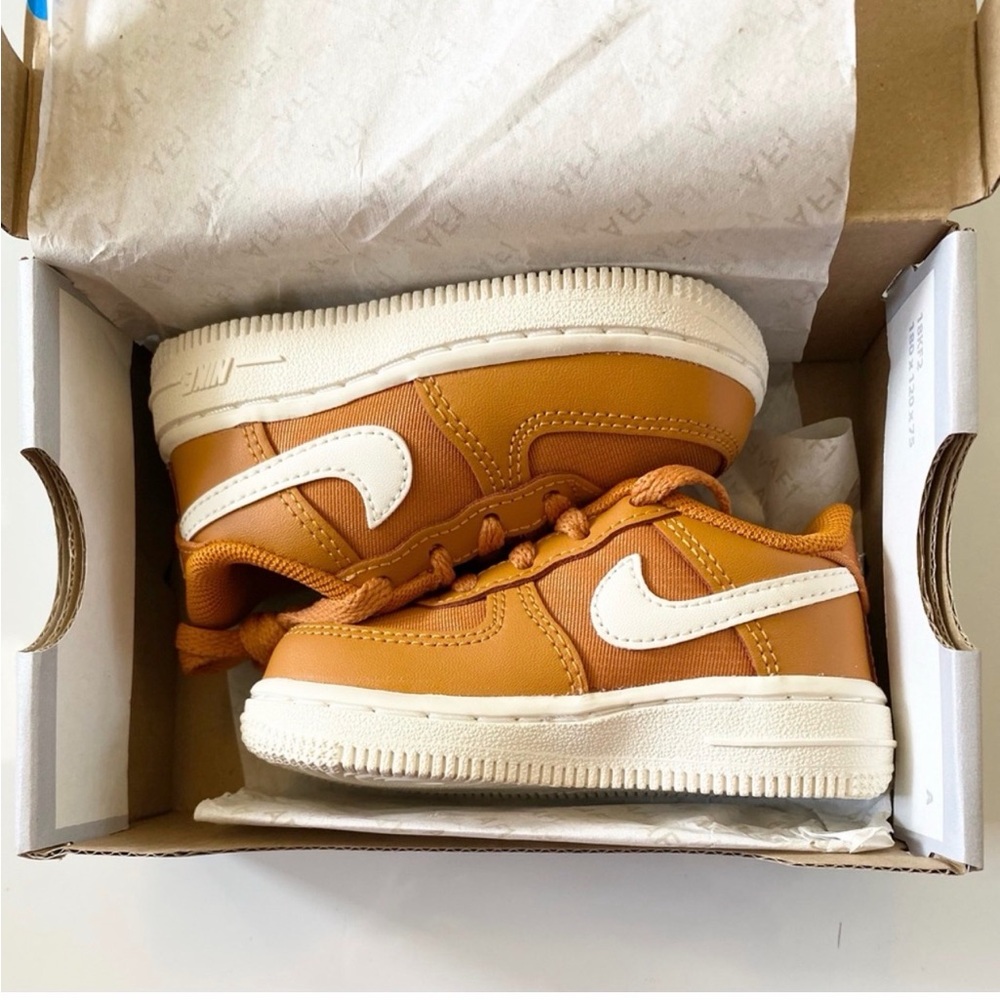 ✏️NIKE Toddler Air Force 1 LV8 ‘Monarch Canvas’ kids sneakers• 5C size• NIB